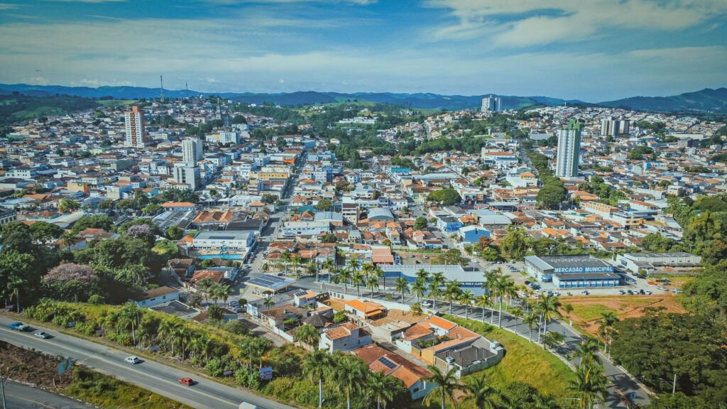 Vista aérea de Ouro Fino - Sul de Minas